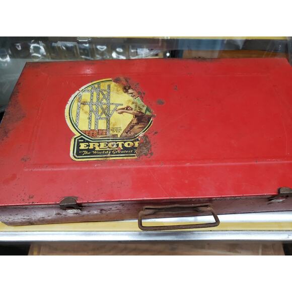 Erector Set in Metal Case Vintage 1948 AC Gilbert & Co. No 8-1/2 Electric, As Is main image 10